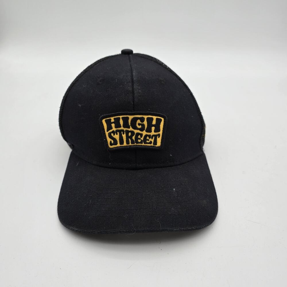 Vintage Hat Stoner High Street Black Cap Co 90s Y2K Cotton Skater Snapback Mesh